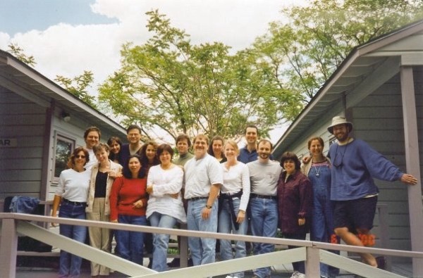 Rosanne's Essence of Songwriting class in 2000. John Leventhal took this. Some of the people in the photo, from left to right: me, Barney Miller, Anne Carley, Denise Moser, Bob Dawson, Patty Ocfemia, Mimi Cross, Rosanne Cash, Barbara Blaisdell, Suzanne Jackson Henry, Steve Kunzman and Reisa Conde.